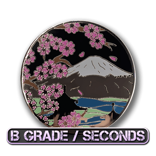 Mt. Fuji & Sakura Blossoms (Night) Enamel Pin (B Grade)