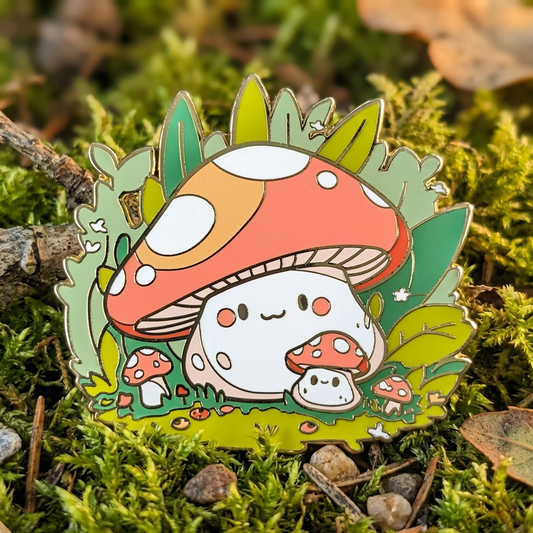 Mushroom Grove Enamel Pin