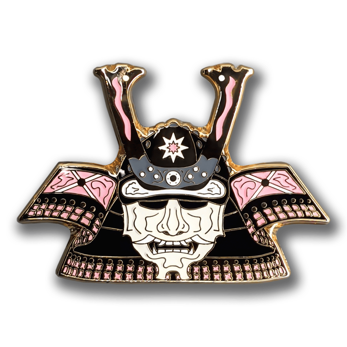 Orchid Kabuto Enamel Pin