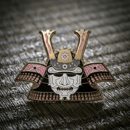 Orchid Kabuto Enamel Pin