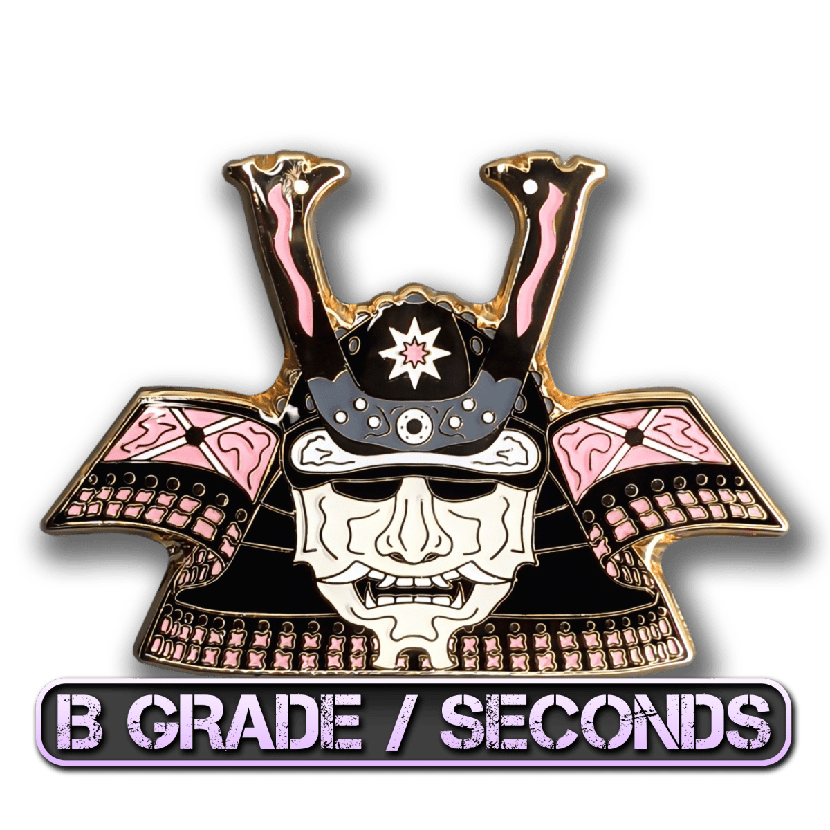 Orchid Kabuto Enamel Pin (B Grade)