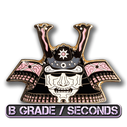 Orchid Kabuto Enamel Pin (B Grade)