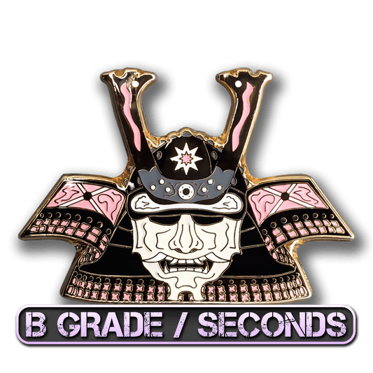 Orchid Kabuto Enamel Pin (B Grade)