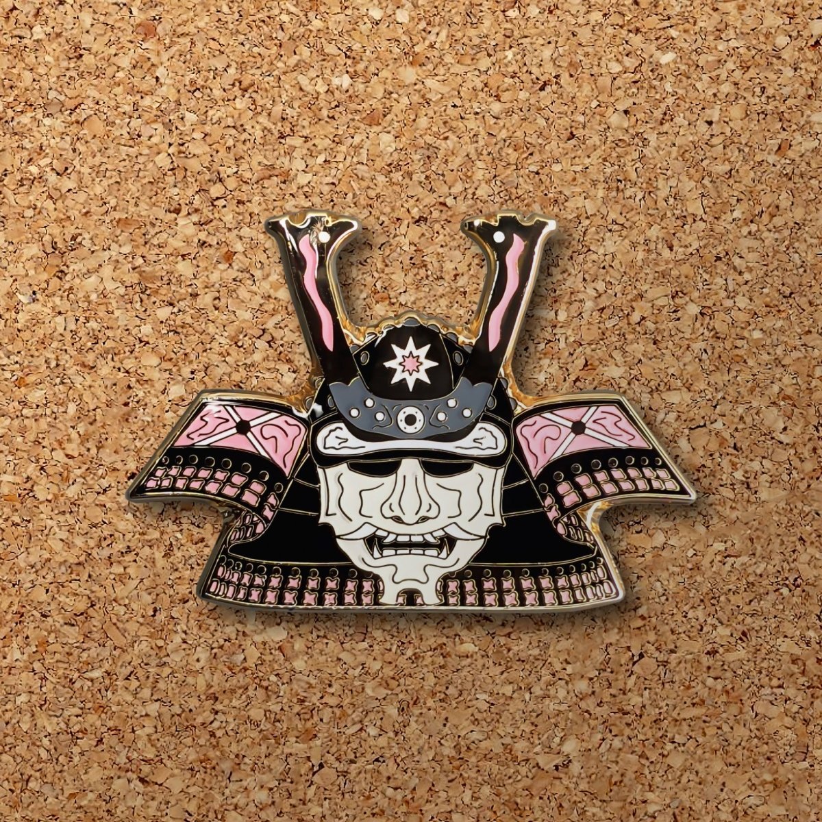 Orchid Kabuto Enamel Pin (B Grade)