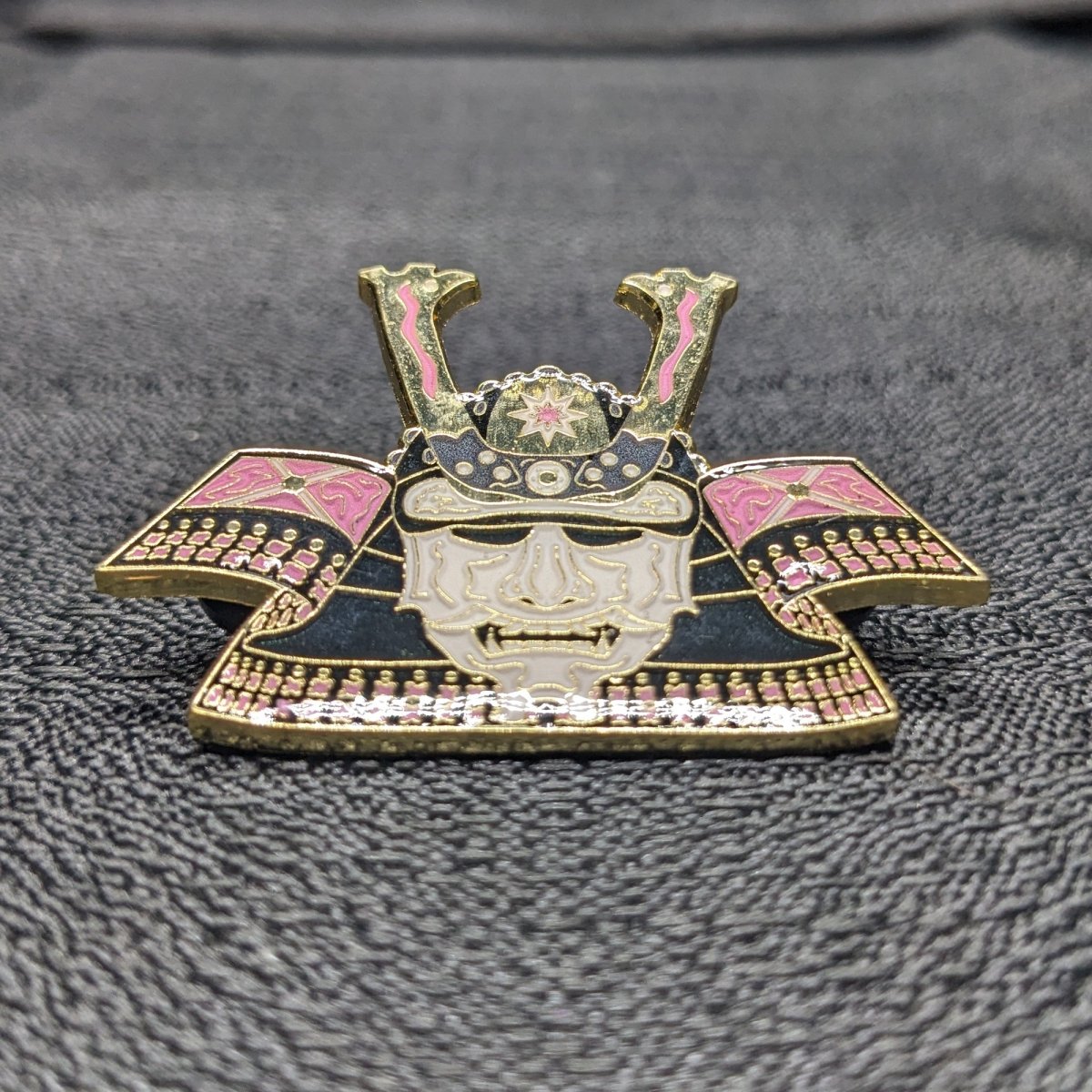 Orchid Kabuto Enamel Pin (B Grade)
