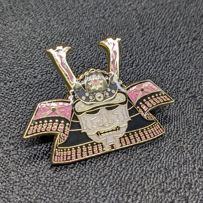 Orchid Kabuto Enamel Pin (B Grade)