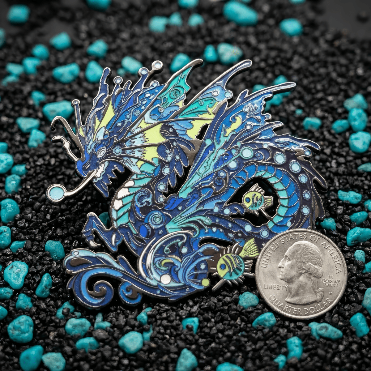 Pelagion, The Deep Sea Dragon Enamel Pin (Dragon Aspects Vol.2)