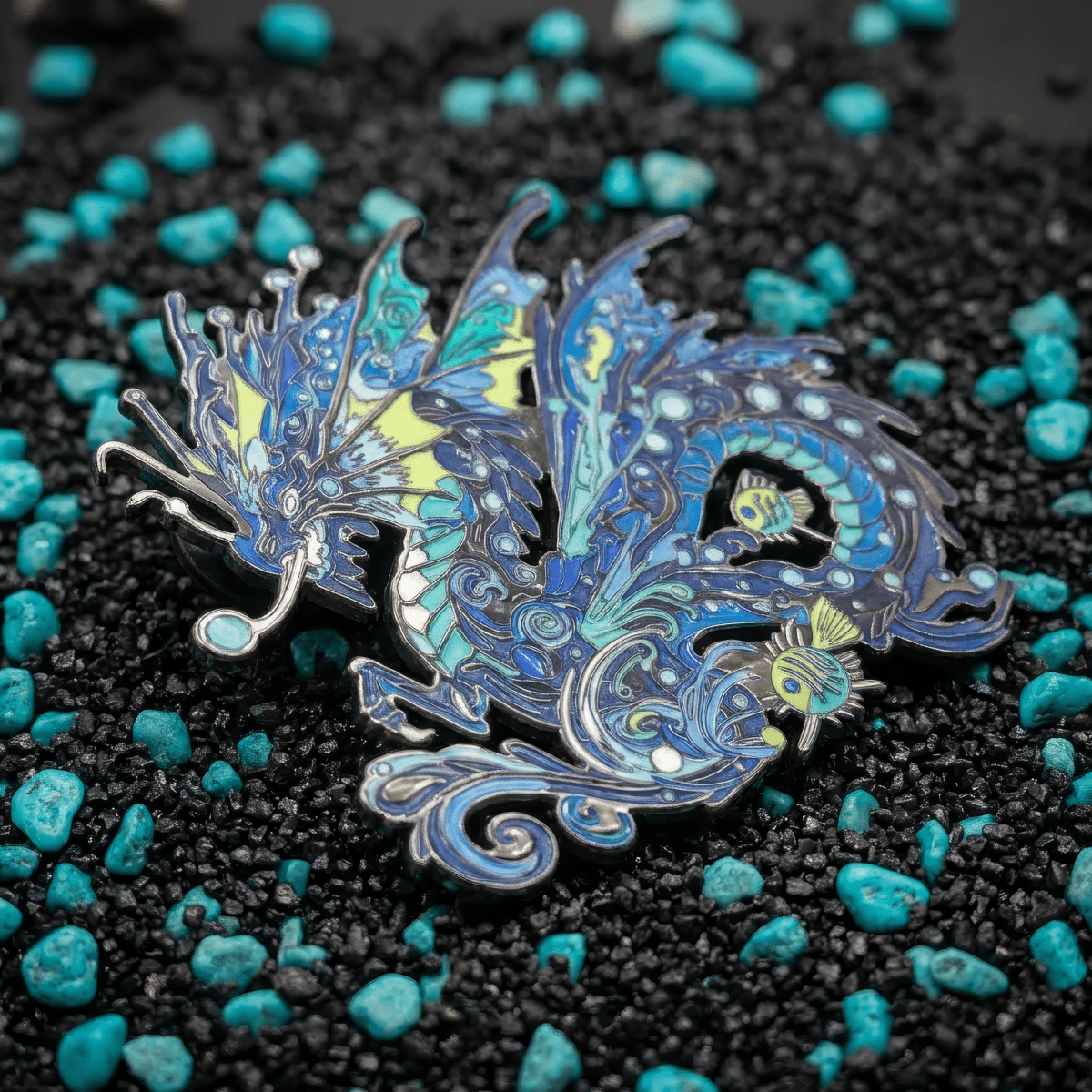 Pelagion, The Deep Sea Dragon Enamel Pin (Dragon Aspects Vol.2)