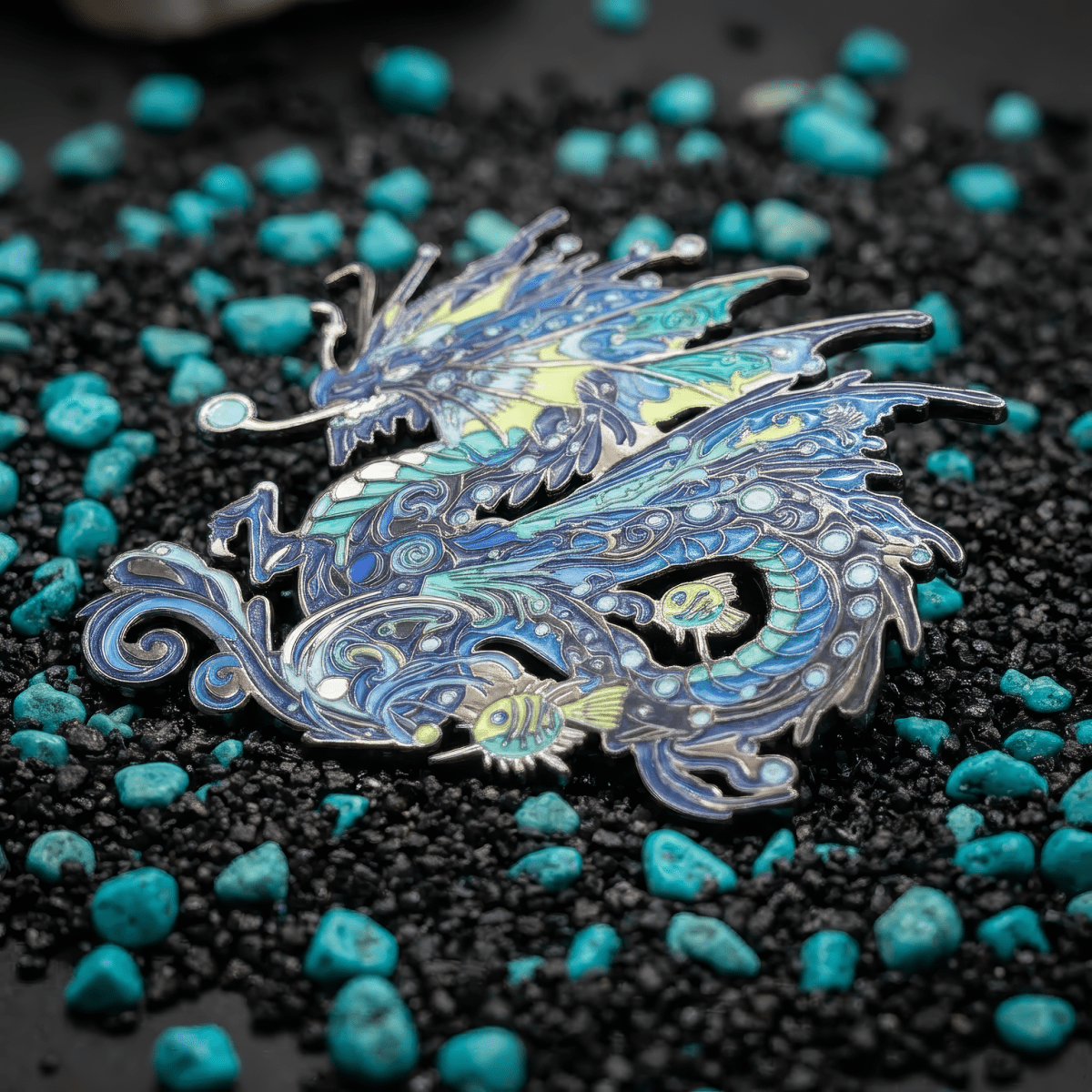 Pelagion, The Deep Sea Dragon Enamel Pin (Dragon Aspects Vol.2)