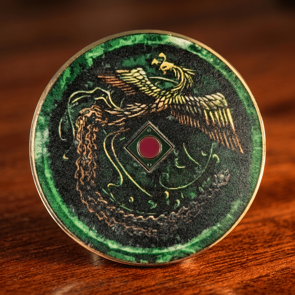 Phoenix Mirror Enamel Pin (Shenmue)