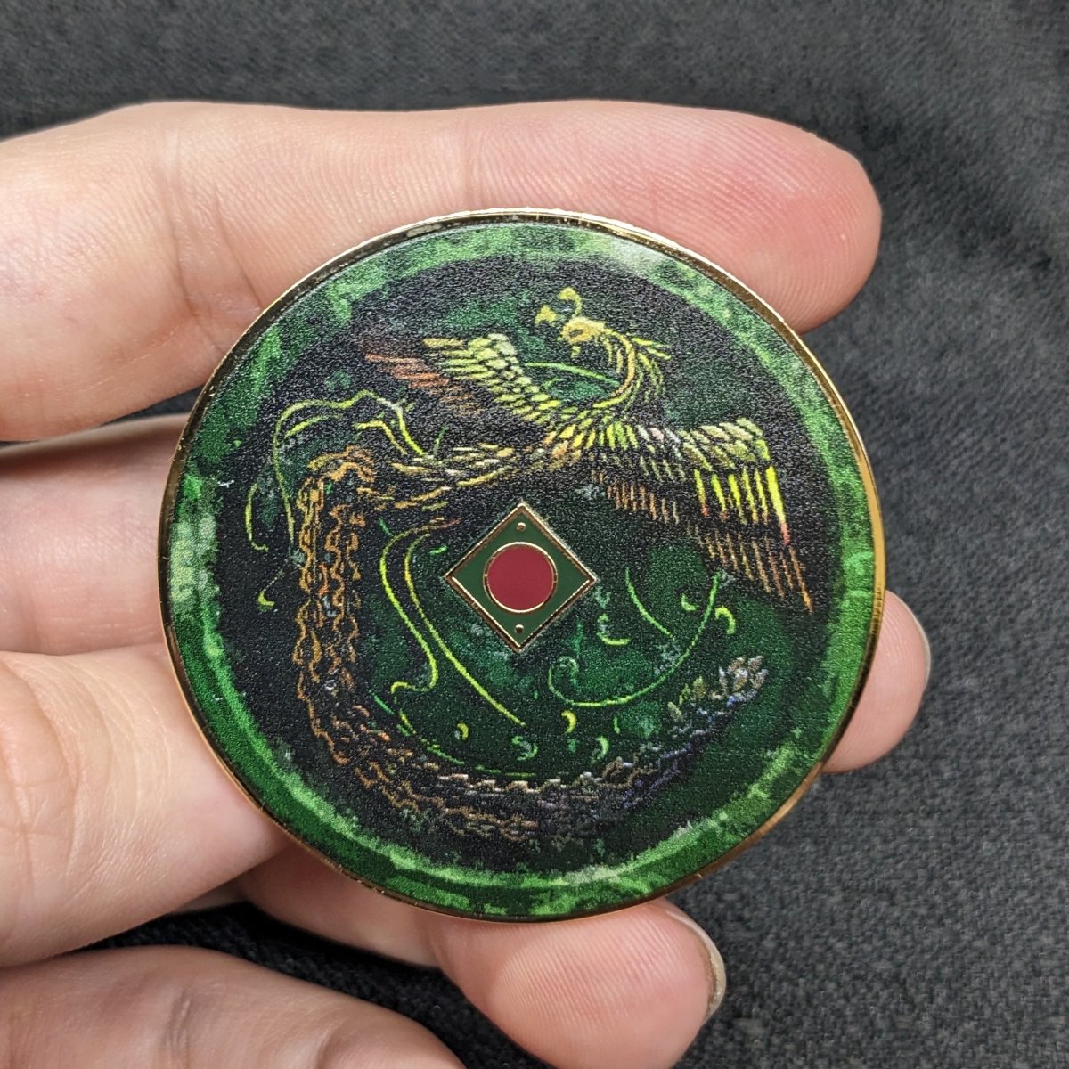 Phoenix Mirror Enamel Pin (Shenmue) (B Grade)