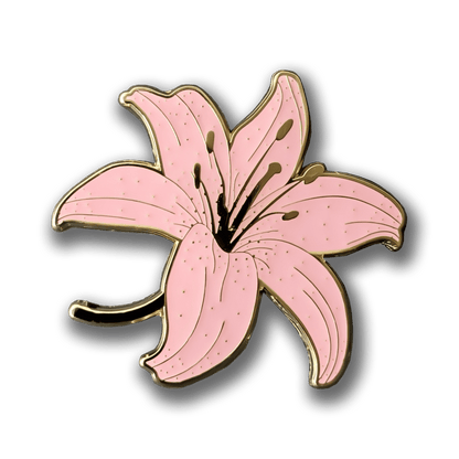 Pink Lily Enamel Pin