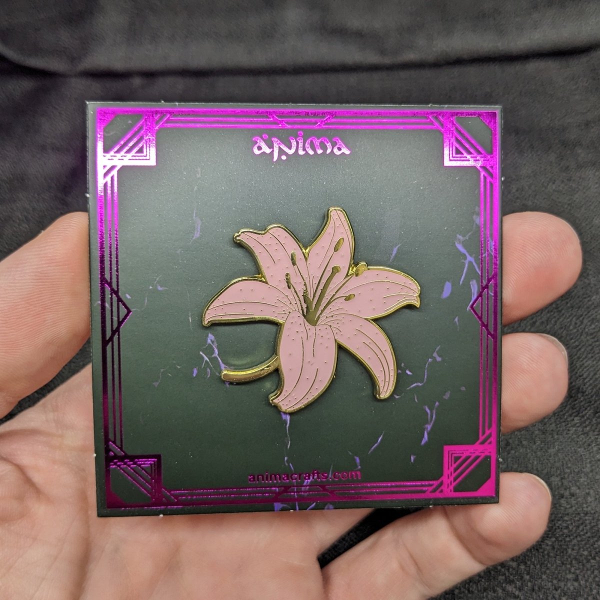 Pink Lily Enamel Pin (B Grade)