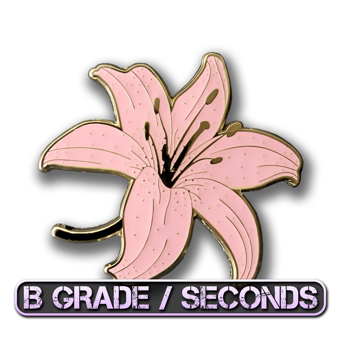Pink Lily Enamel Pin (B Grade)