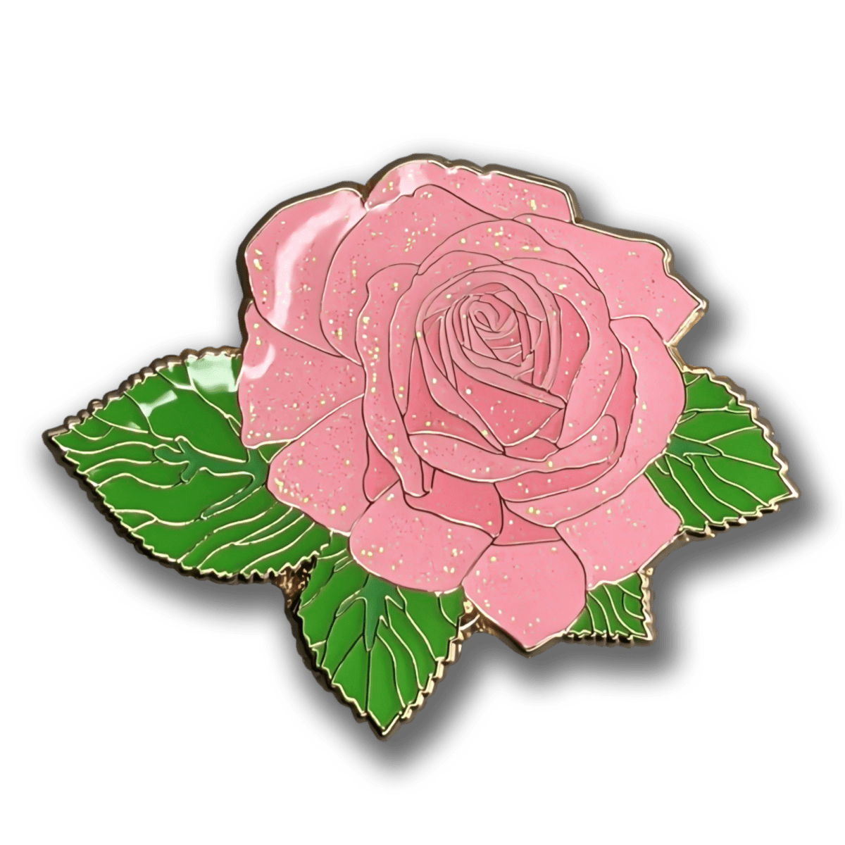 Pink Rose Blossom Enamel Pin