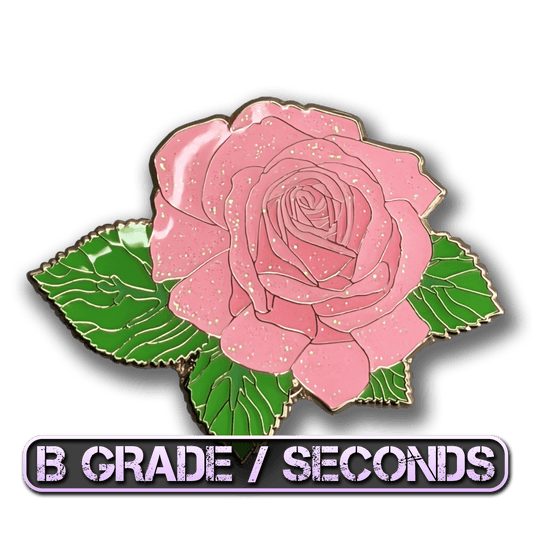 Pink Rose Blossom Enamel Pin (B Grade)