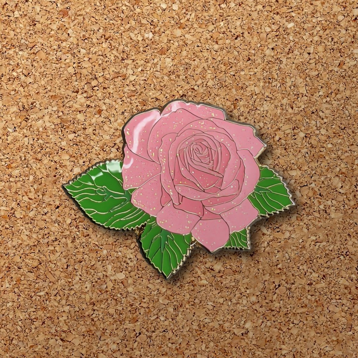 Pink Rose Blossom Enamel Pin (B Grade)