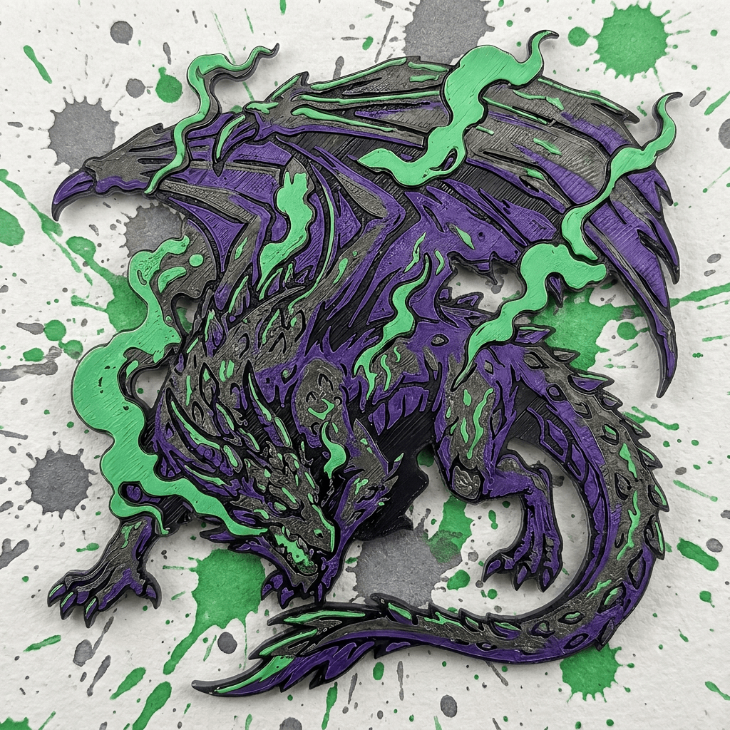 Poison Dragon Collectible Art Magnet