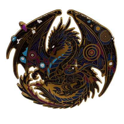 Atraxis, The Gravity Dragon Enamel Pin (Dragon Aspects Vol.1)