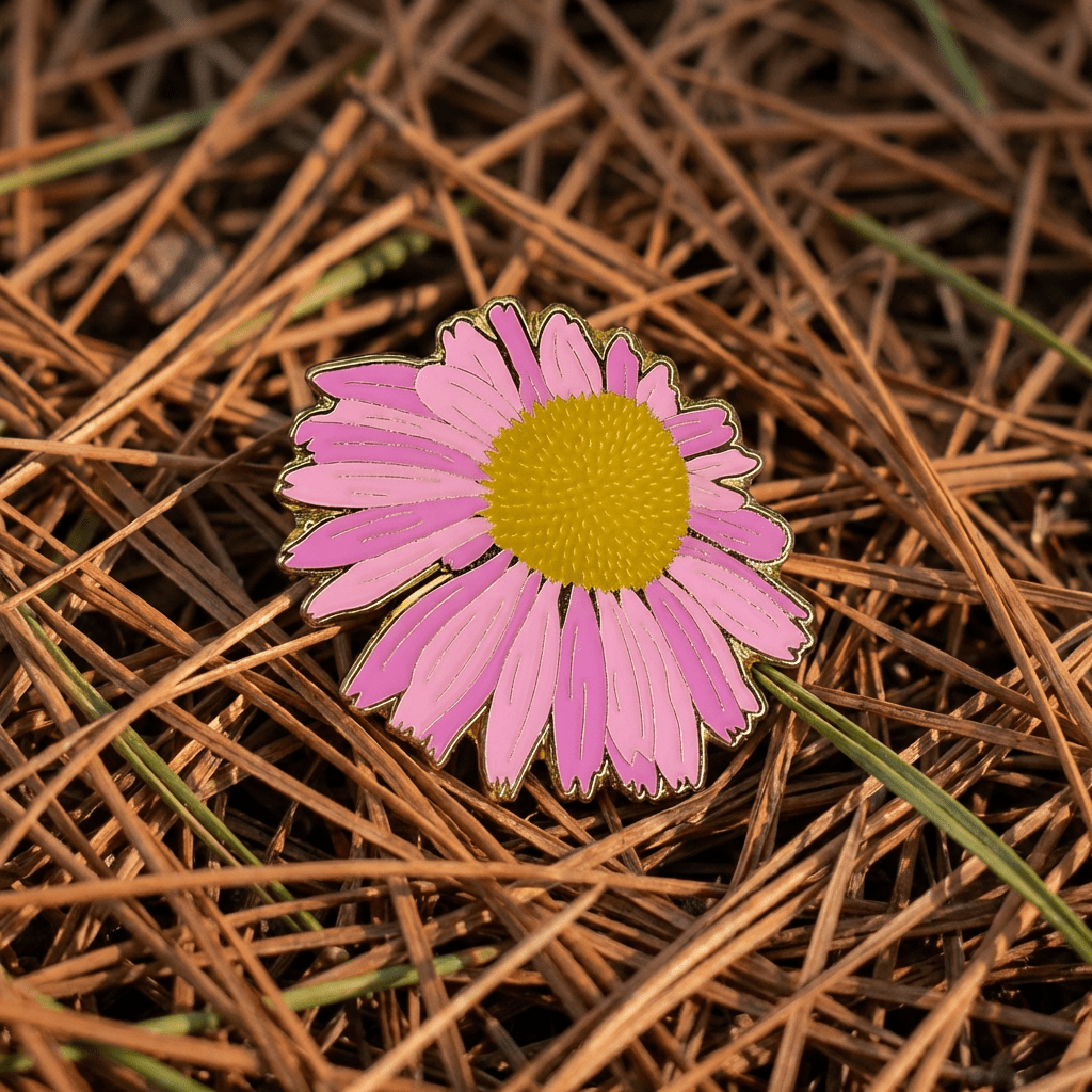 Purple Coneflower Blossom Enamel Pin