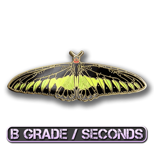 Rajah Brooke's Birdwing Butterfly Enamel Pin (B Grade)