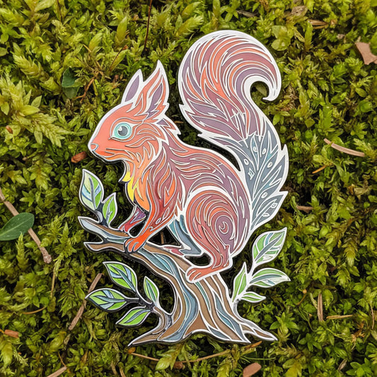 Ratatoskr Enamel Pin - Legendary Nordic Squirrel