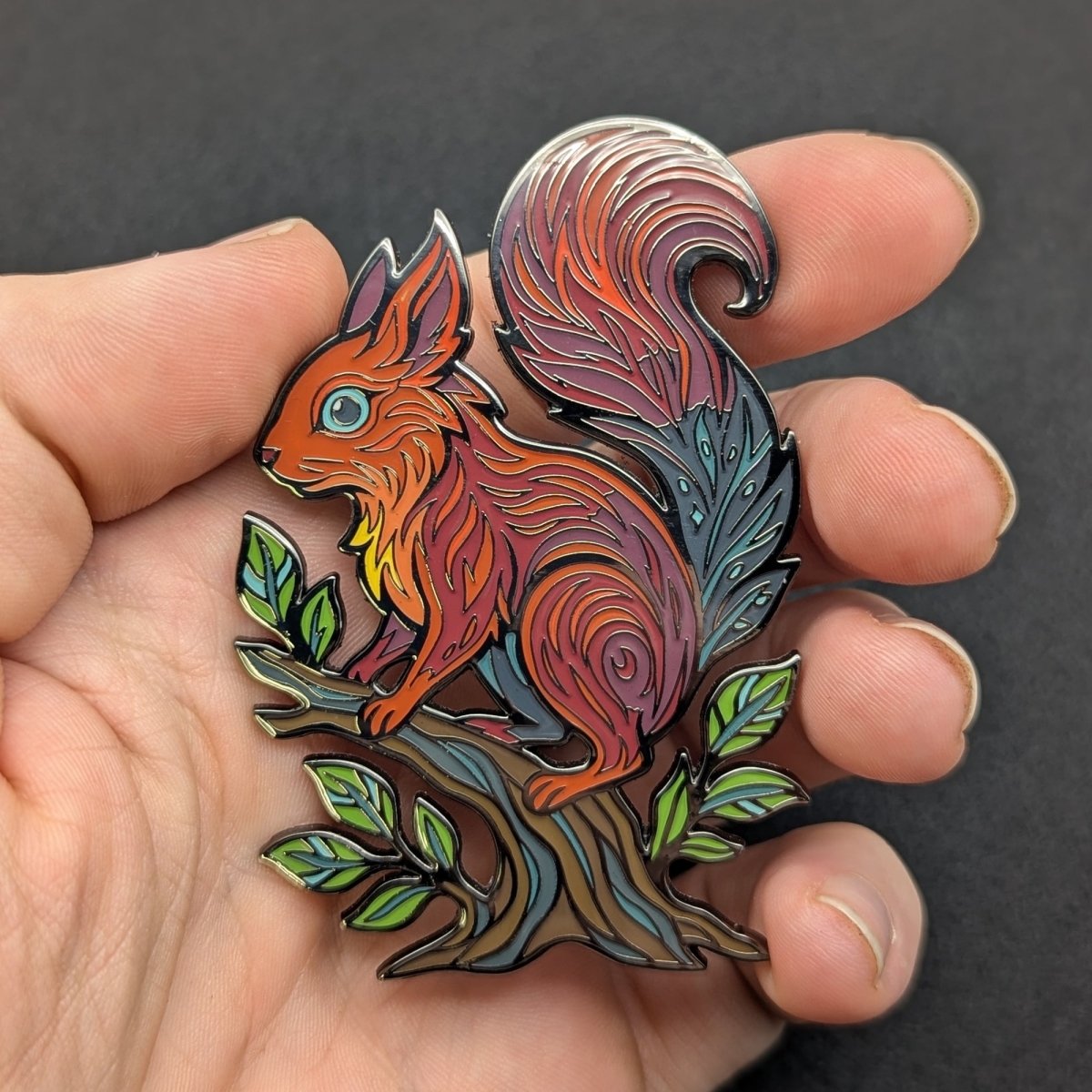 Ratatoskr Enamel Pin - Legendary Nordic Squirrel