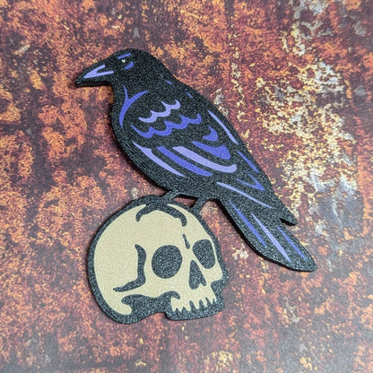 Raven & Skull Magnet (Halloween Magnet Set Vol.1)