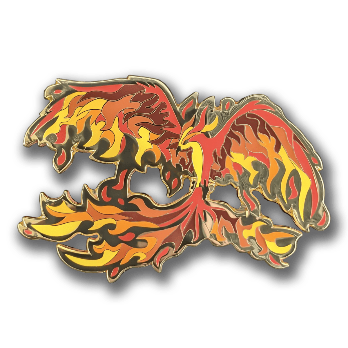 Red Phoenix Enamel Pin