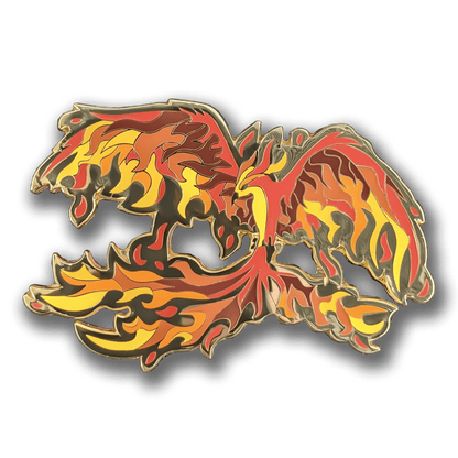 Red Phoenix Enamel Pin