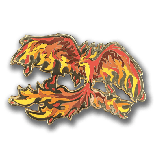 Red Phoenix Enamel Pin