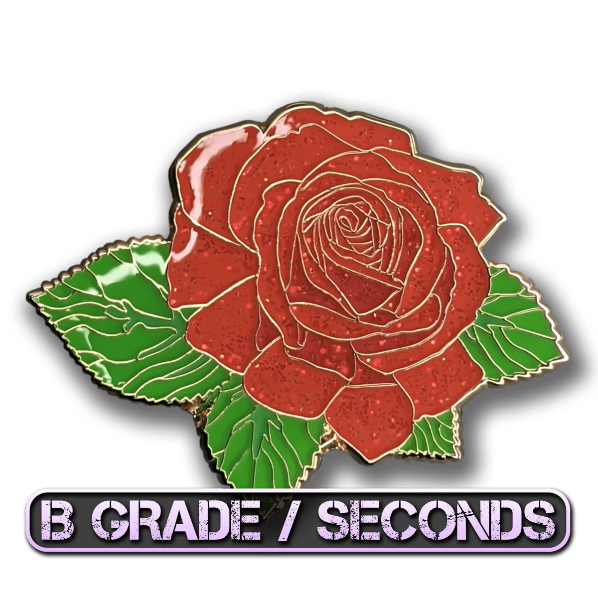 Red Rose Blossom Enamel Pin (B Grade)