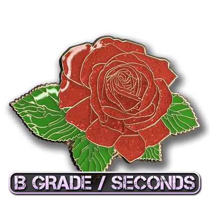 Red Rose Blossom Enamel Pin (B Grade)