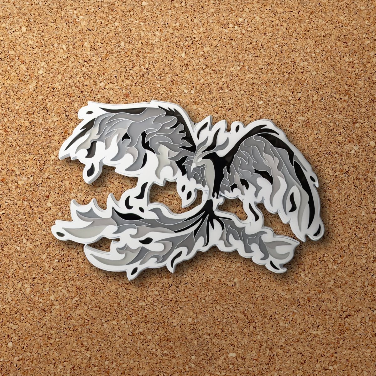 Shadow Phoenix Enamel Pin (B Grade)