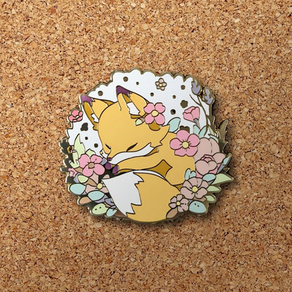 Sleeping Fox Enamel Pin (B Grade)