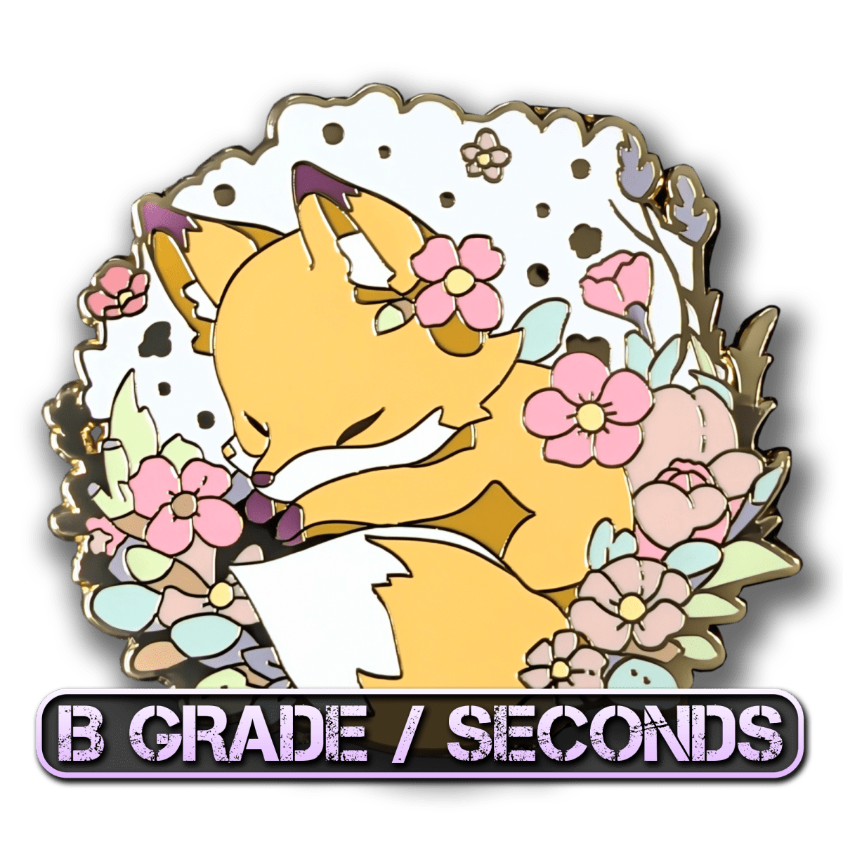 Sleeping Fox Enamel Pin (B Grade)