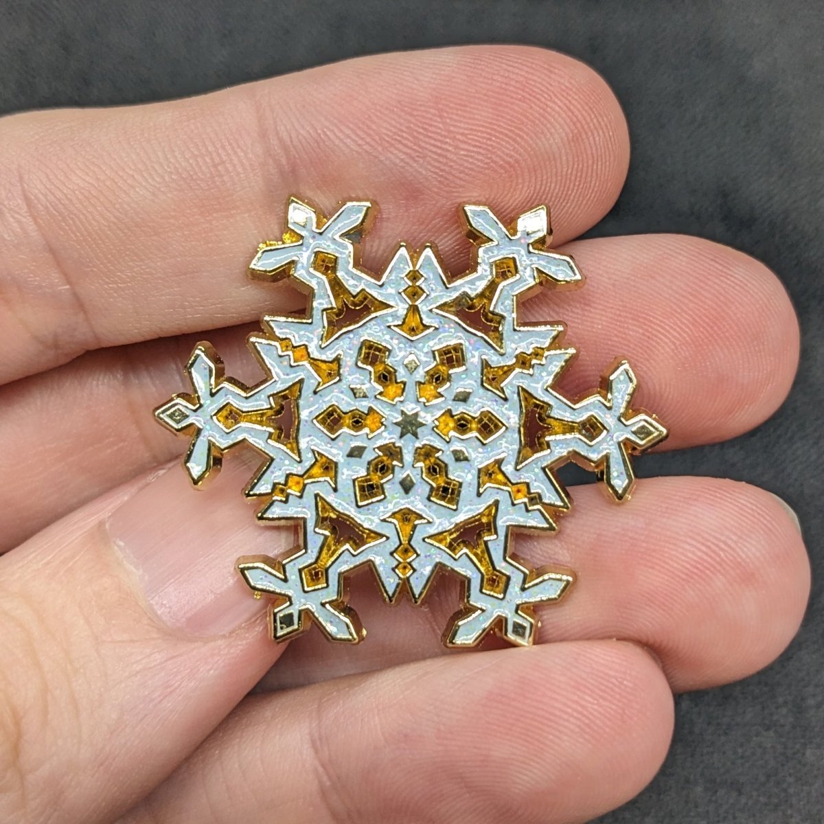 Snowflake Enamel Pin (B Grade)