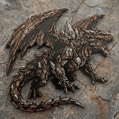 Stone Dragon Collectible Art Magnet