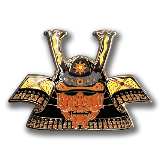 Sunset Kabuto Enamel Pin