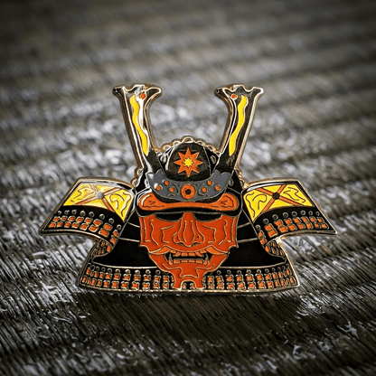 Sunset Kabuto Enamel Pin