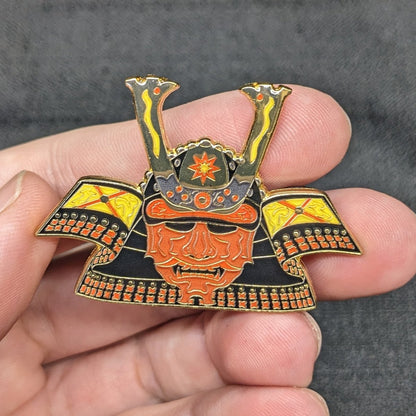 Sunset Kabuto Enamel Pin (B Grade)