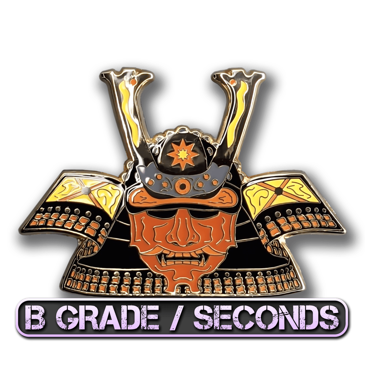 Sunset Kabuto Enamel Pin (B Grade)