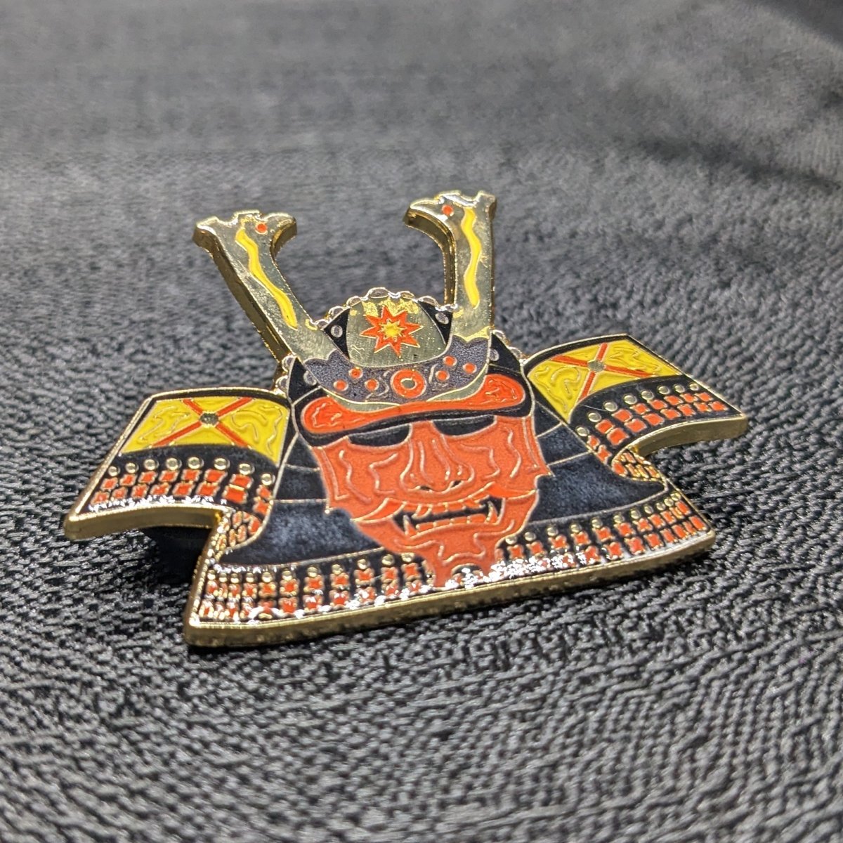 Sunset Kabuto Enamel Pin (B Grade)