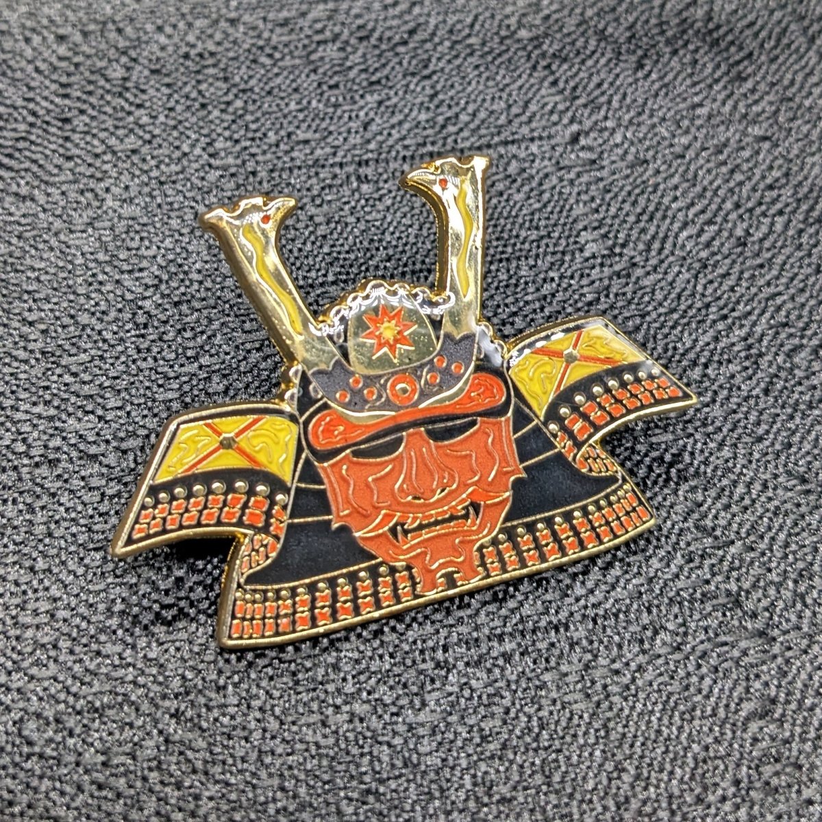 Sunset Kabuto Enamel Pin (B Grade)