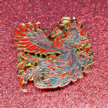 Suzaku Enamel Pin - Legendary Vermilion Bird