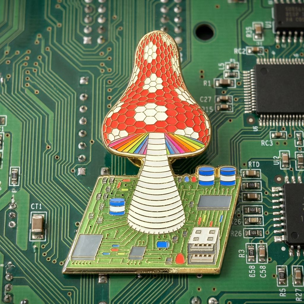 USB Toadstool Enamel Pin (LE50)