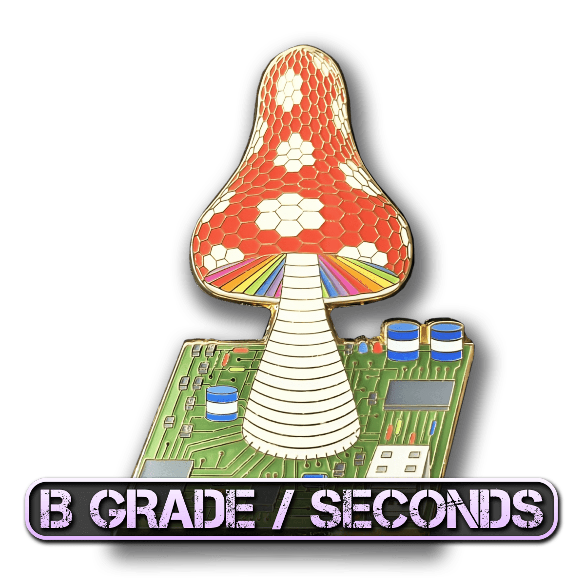 USB Toadstool Enamel Pin (LE50) (B Grade)