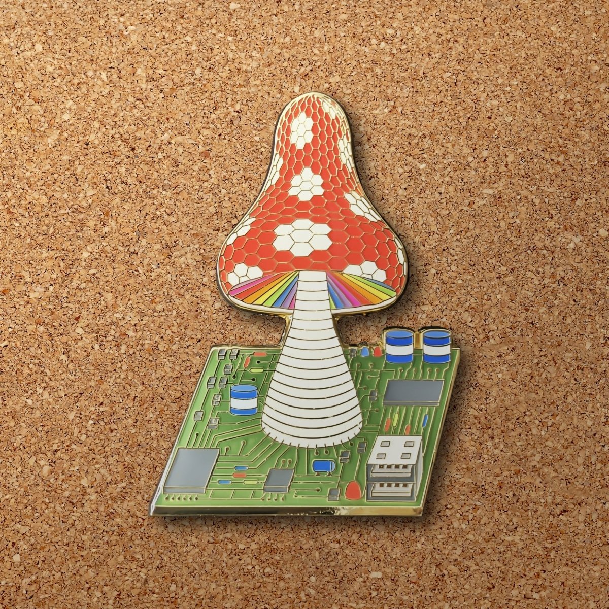 USB Toadstool Enamel Pin (LE50) (B Grade)