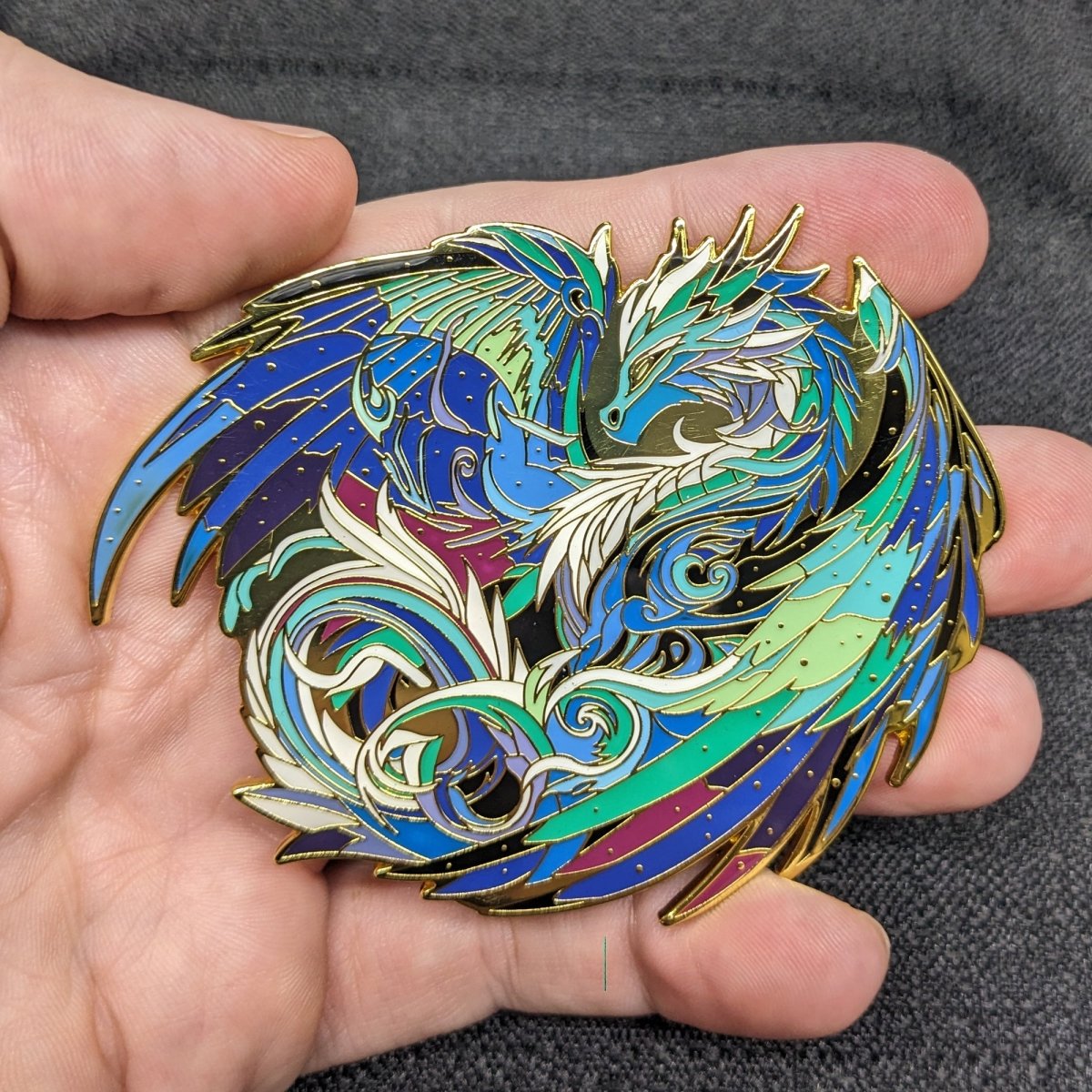 Veloris, The Aurora Dragon Enamel Pin (Dragon Aspects Vol.1) (B Grade)