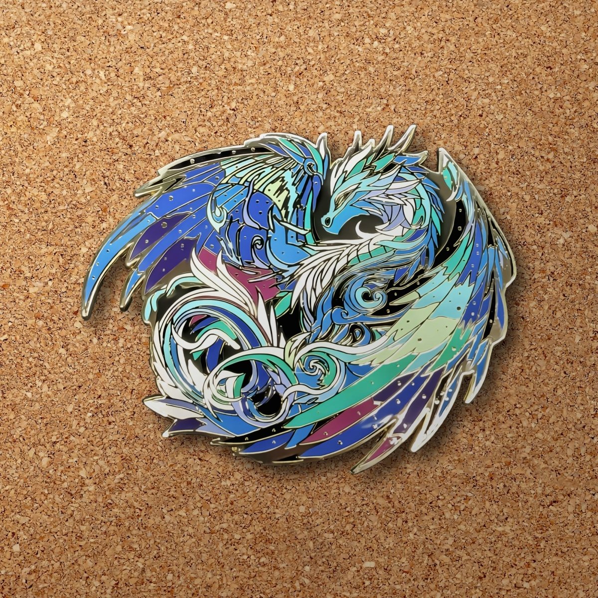 Veloris, The Aurora Dragon Enamel Pin (Dragon Aspects Vol.1) (B Grade)